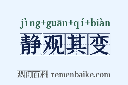 静观其变是什么意思的图片